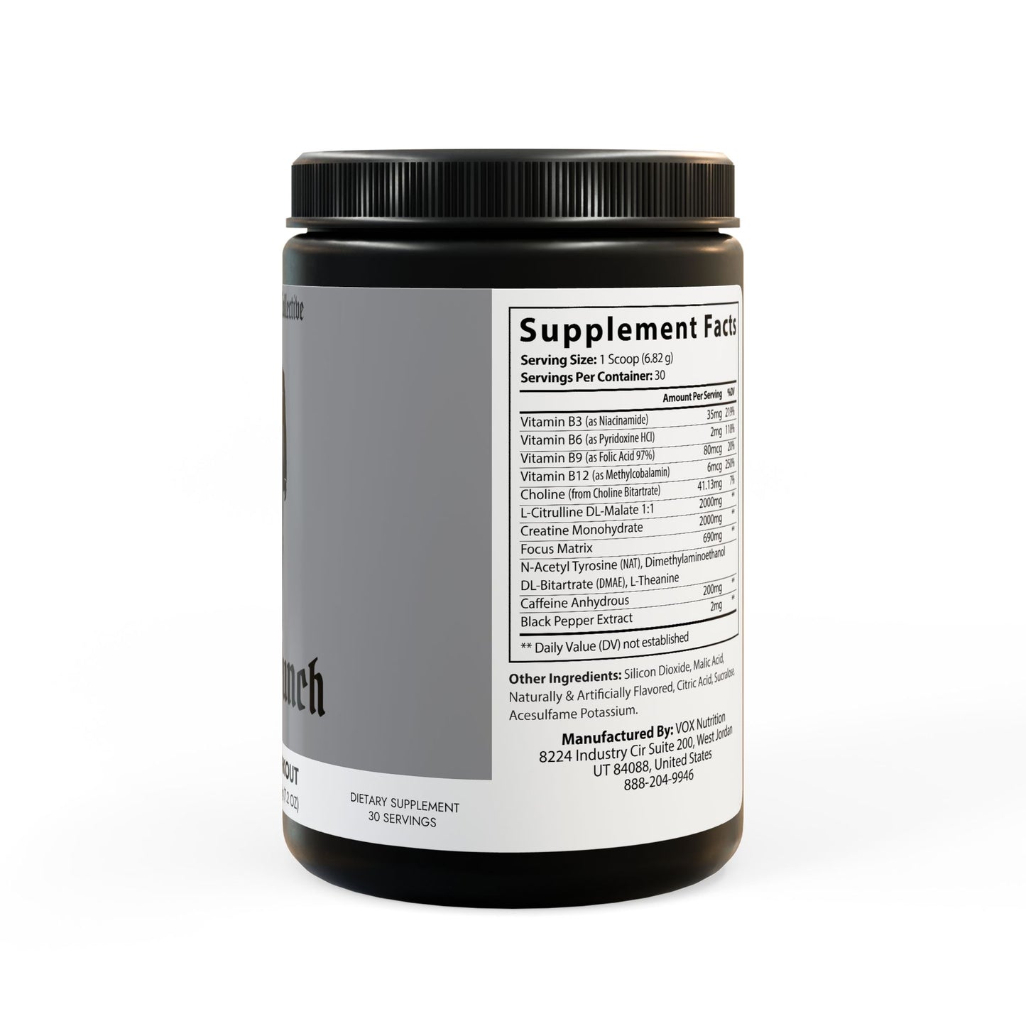 High Table Collective "Focus Punch" Pre-Workout Supplement, Fruit Punch (204g, 7.1oz)