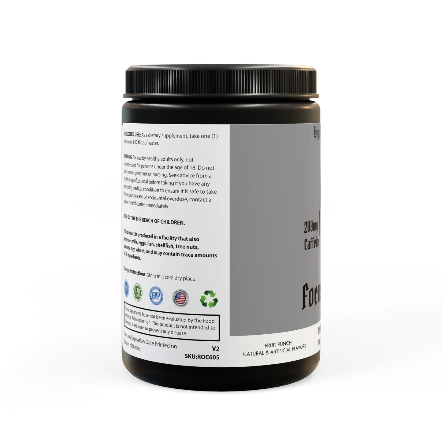 High Table Collective "Focus Punch" Pre-Workout Supplement, Fruit Punch (204g, 7.1oz)