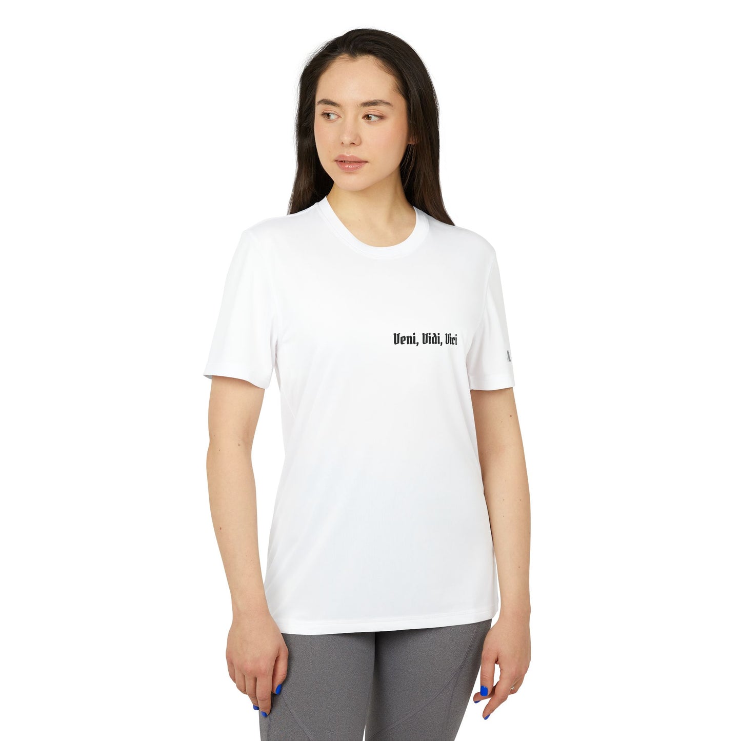 High Table Collective Adidas Athletic Sport T-shirt with Latin Saying 'Veni, Vidi, Vici'